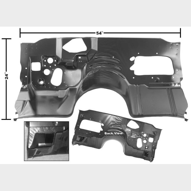 Firewall Camaro/Firebird u/AC 1970 til 1973 (33-247485 - 1046R - BP1055R)