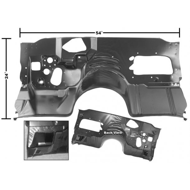 Firewall Camaro/Firebird u/AC 1970 til 1973 (33-247485 - 1046R - BP1055R)