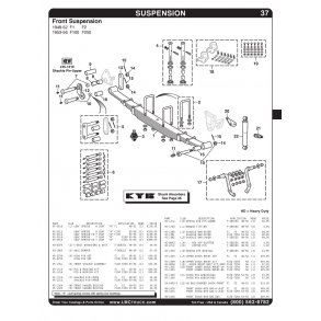 U-bjler/Dragebnd til bladfjeder Ford F serie 1948 til 1956 (LMC 40-0370)