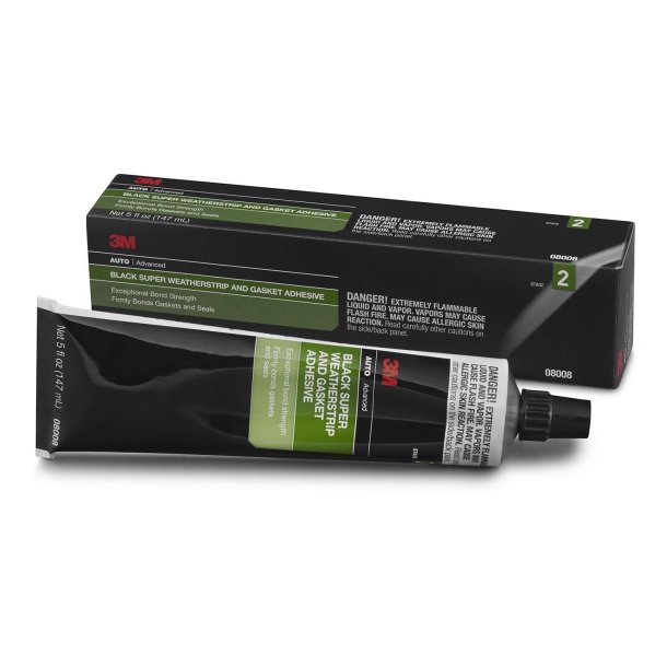 3M Speciallim til gummilister str. 5 oz = 150 ml. 3M Super Black Weatherstrip Adhesive 08008