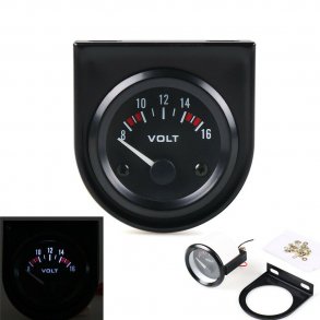 Voltmeter 8 til 16 volt dia. 2