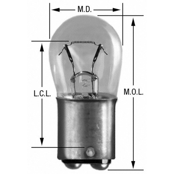 Pre klar 2 polet m. 1 gldetrd 12V - 12W Loft &amp; instrumentlys m.m. (Wagner 1004)