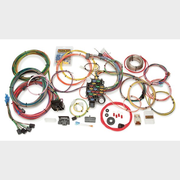 Ledningsnet 20 farver universal for Street &amp; Hot Rod m.m. (Painless 10205) Tilbuds pris...