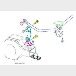 Corvette Sway Bar End Link Bracket, Rear, 1965-19 