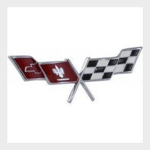 Side Crossed-Flags Emblem 1977-1979 Corvette