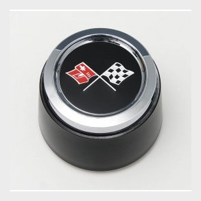 Corvette Black Wheel Center Cap 1973-79