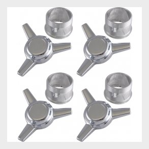 Corvette Wheel Straight Fin Spinner Kit, 1976-1982