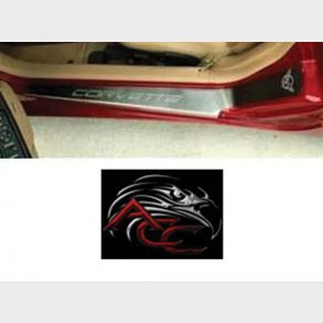Corvette Door Sills, Brushed Stainless 1997-2004
