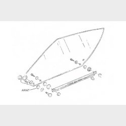 Window Glass Bearing Fastener, Front, Corvette