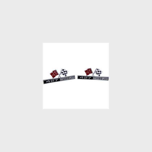 Side Fender Emblems, 427ci Corvette 1966 C2 