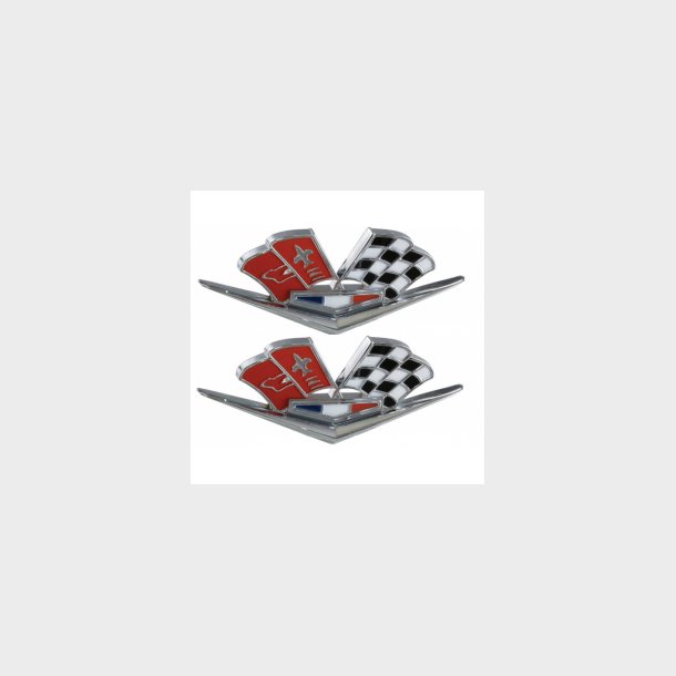 Corvette Side Fender Emblems, 1963L-1966