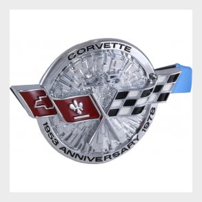 Corvette Front Emblem, Silver Anniversary, 1978 