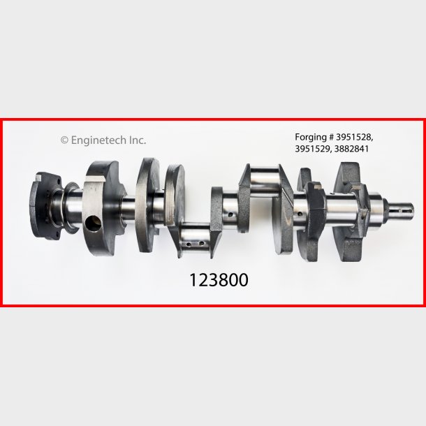 Krumtap m. lejer Chevrolet 400" 1970 til 1980 (Enginetech 123800)