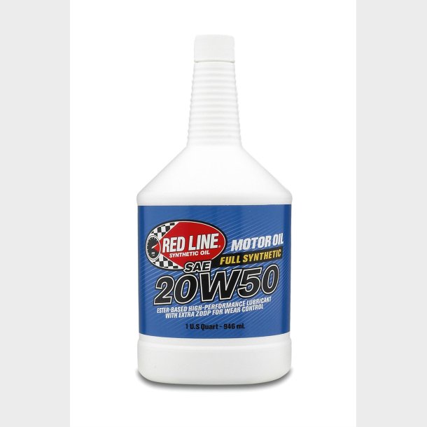 Red Line Motorolie 20W50 Full Synthetic med forh�jet zink (Red Line 12504 / 12509)