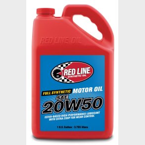 Red Line Motorolie 20W50 Full Synthetic med forh�jet zink 1 gal. (Red Line 12505)
