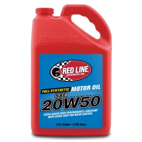 Red Line Motorolie 20W50 Full Synthetic med forhjet zink 1 gal. (Red Line 12505)