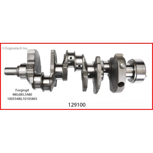 Krumtap m. lejer Chevrolet 262/4,3 V6 1992 til 19 (Enginetech 129100 - CRK18074)