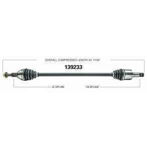 Trkaksel hjre Voyager 2008 til 2010  (66-3554 - 60-3554 - 139233)