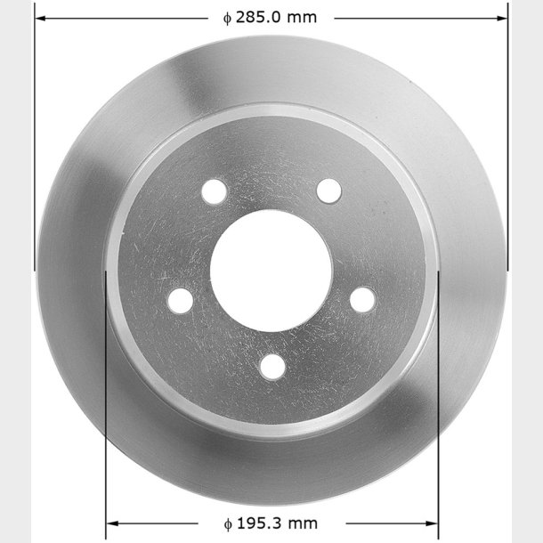 Bremseskive bag Ford Explorer/Ranger 1995 til 2002 (Bendix PRT5052 - AX54032)