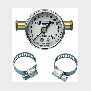 Benzintryksur 0-15 psi med slangestuds til 3/8