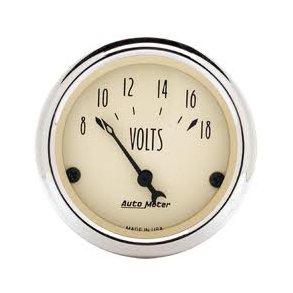 Auto Meter Street Rod/Antique Voltmeter 2-1/16