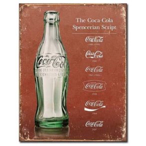 Metalskilt Coke Script Heritage