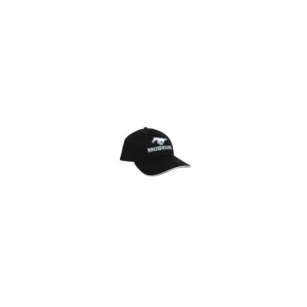 Cap Ford Mustang 1964-2021 Ford Mustang Cap - Mustang Black/Black Cotton Twill - Script W/Pony Logo