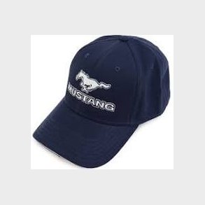1964-2021 Ford Mustang Cap - Mustang Blue Cotton Twill - Script W/Pony Logo