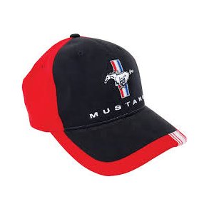 Cap Ford Mustang 1964-2021 Ford Mustang Cap - Mustang Red/Black W/Pony Tri-Bar