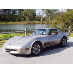 Frontrude 2 tonet Chevrolet Corvette C3 Coupe/Convertible 1978 til 1982 (DW893GB)