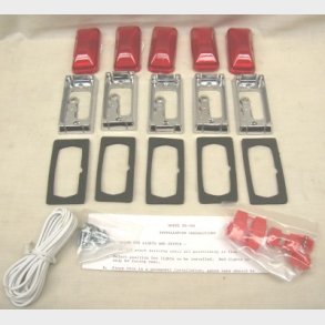 Lygtes�t 5 stk. komplet med ledning r�d for bagklap (Pacer 20300)