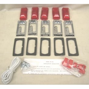 Lygtest 5 stk. komplet med ledning rd for bagklap (Pacer 20300)