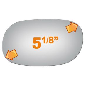 Spejlglas venstre GM 1968 til 1990 (GM1323120 - Burco 2125)