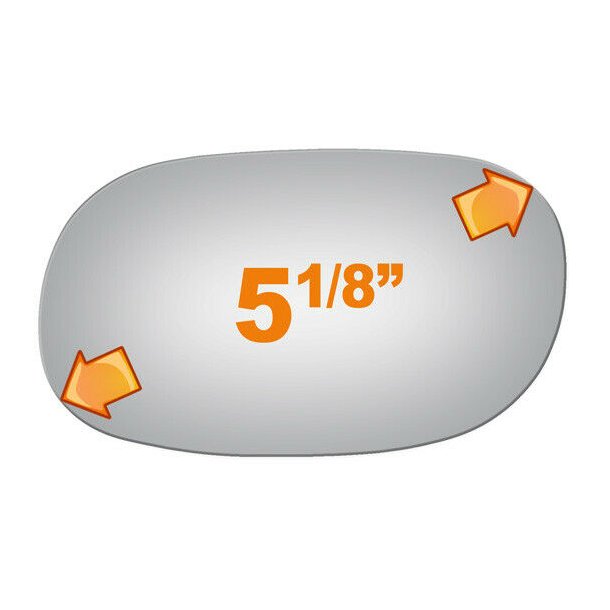Spejlglas venstre GM 1968 til 1990 (GM1323120 - Burco 2125)