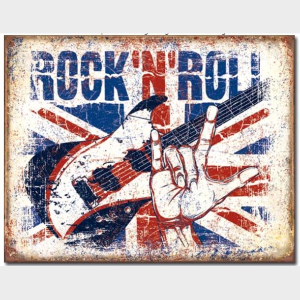 Metalskilt Rock n Roll
