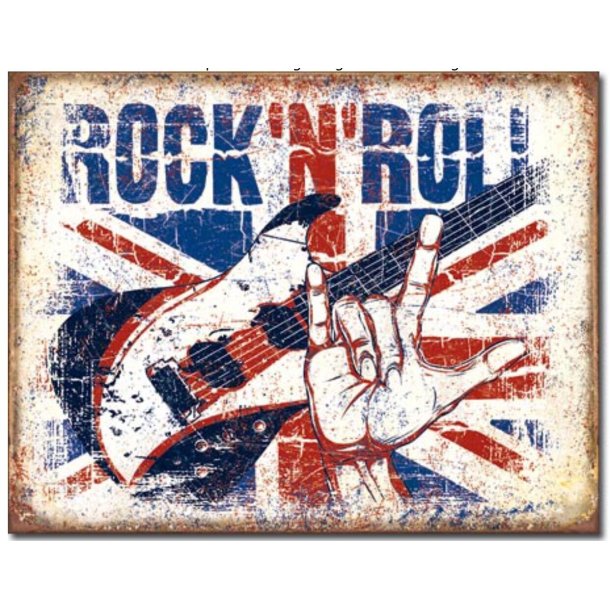 Metalskilt Rock n Roll