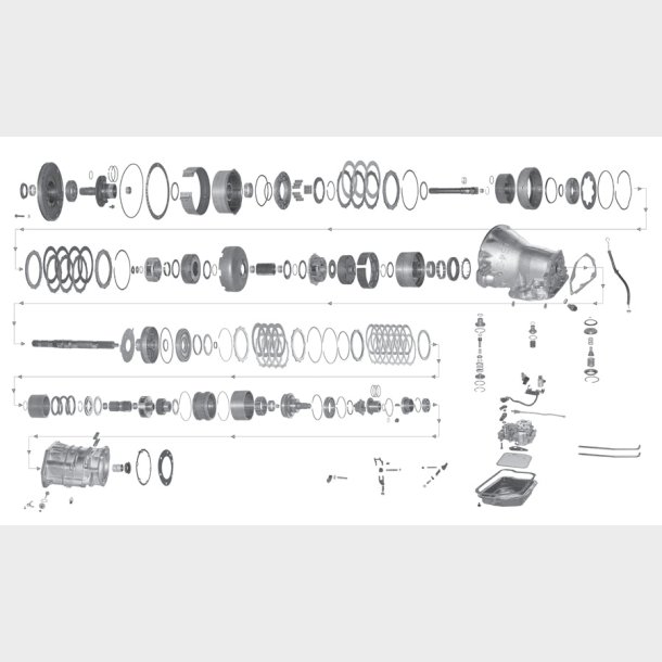 Gearkasse renoveringss�t u/st�lplader Dodge Truck, Jeep Grand Cherokee 1990 til 1998 (WIT 22004E)