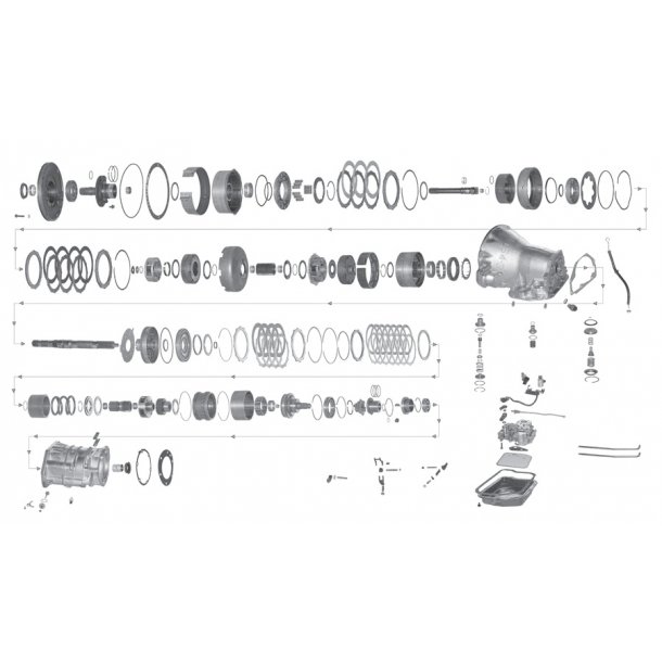 Gearkasse renoveringsst u/stlplader Dodge Truck, Jeep Grand Cherokee 1990 til 1998 (WIT 22004E)