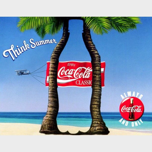 Metalskilt Coca-Cola Classic Palm