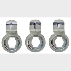 Corvette Rear Compartment Lift Tabs Polished Stainless Steel 1968-79