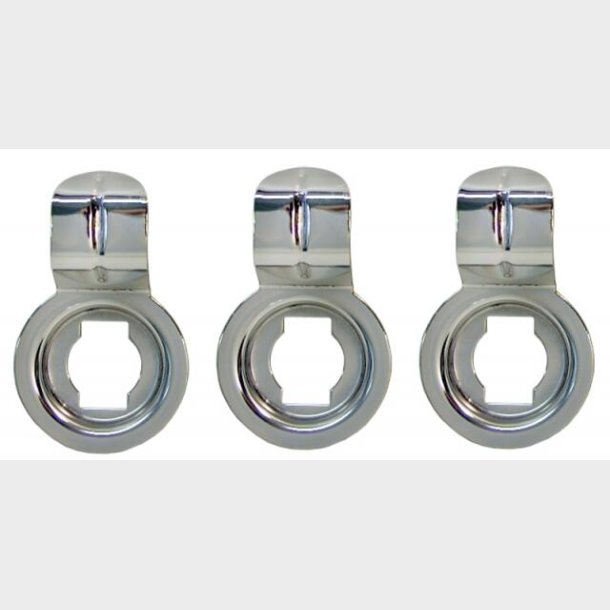 Corvette Rear Compartment Lift Tabs Polished Stainless Steel 1968-79