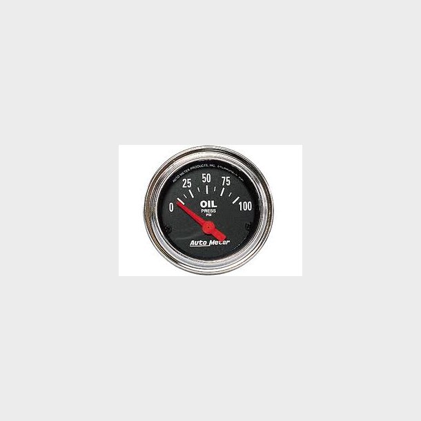 Auto Meter Traditional Chrome olietryksm�ler 2-1/16" dia. (AutoMeter 2522)