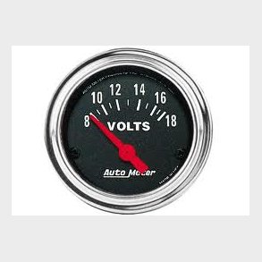 Auto Meter Traditional Chrome voltmeter 2-1/16