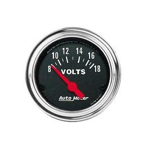 Auto Meter Traditional Chrome voltmeter 2-1/16