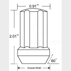 Hjulm�trik 9/16-18 konus s�t m. 24 stk. og top (Gorilla 26195HT)