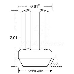 Hjulmtrik 9/16-18 konus st m. 24 stk. og top (Gorilla 26195HT)
