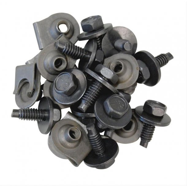 Clips &amp; bolt kit front valance Dodge Charger 1968 til 1969 (AMD A-270800)