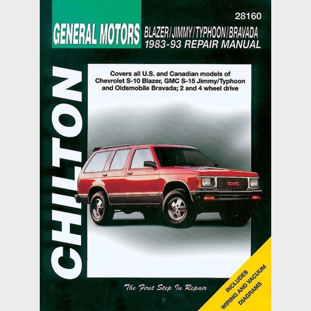 Chilton Reparations H�ndbog, Chevrolet S10 Blazer/Pick-up 1983 til 1993