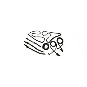 Gummiliste st Corvette Coupe 1970 til 1972