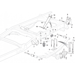 Anslagsklods bag GM truck 1973 til 1999 (LMC 30-1890 301890) Rubber bumper